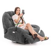 Stylové relaxační polohovací křeslo TRENDY, antracitové