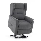 Masážní polohovací křeslo s vyklápěním COMFORT+, antracitová látka