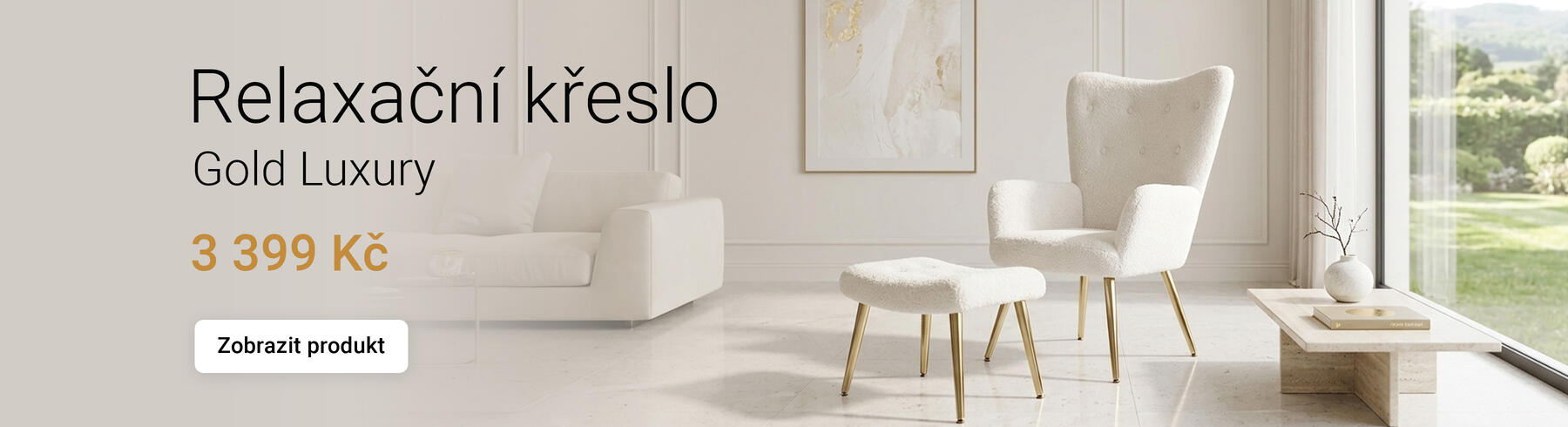 Relaxační křeslo s podnožkou