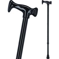 Vycházková hůl s plastovou rukojetí - černá