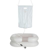 Gumové umyvadlo na vlasy s přenosnou sprchou