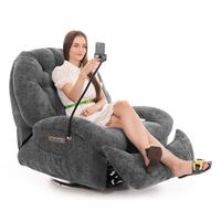 Stylové relaxační polohovací křeslo TRENDY, antracitové