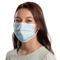 Rouška na tvář s gumičkou - chirurgická, 50 ks