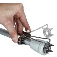 Protiskluzový nástavec na berle s kovovou sklapkou