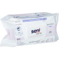 SENI CARE vlhčené ubrousky Sensitive, 68 ks
