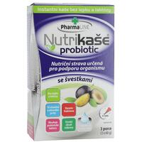 PharmaLINE Nutrikaše probiotic se švestkami, 3x 60 g