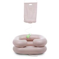 Gumové umyvadlo na vlasy s přenosnou sprchou