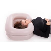 Gumové umyvadlo na vlasy s přenosnou sprchou