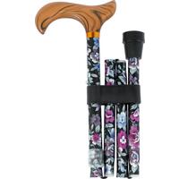 Skládací hůl květovaná