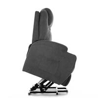 Masážní polohovací křeslo s vyklápěním látkové, barva antracit