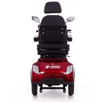 Elektrický tříkolový skútr CHAMPION pro seniory a imobilní - výkonný 1000W motor, červený