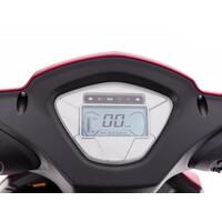 Elektrický tříkolový skútr CHAMPION pro seniory a imobilní - výkonný 1000W motor, červený