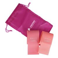 Odporové posilovací gumy růžové, sada 5 ks