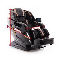 Masážní elektrické křeslo LUX 4D MASSAGER, černozlaté
