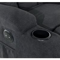 Relaxační polohovací křeslo, černá látka