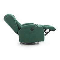Relaxační polohovací křeslo, smaragdově zelená látka