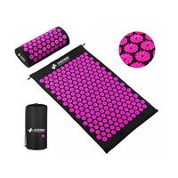 Masážní akupresurní podložka UNIZDRAV, černo-růžová