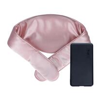 Vyhřívací USB límec na krk s powerbankou, růžový – grafenová technologie