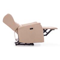 Relaxační polohovací křeslo COMFORT Ušák, béžová látka