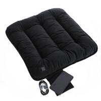 Přenosný vyhřívaný polštář k sezení, černý