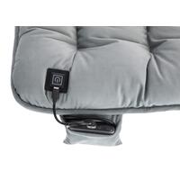 Přenosný vyhřívaný polštář k sezení, šedý
