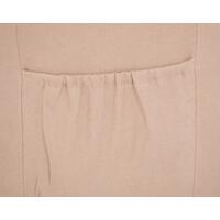 Relaxační polohovací křeslo COMFORT Ušák s funkcí masáže a výhřevu, béžová látka