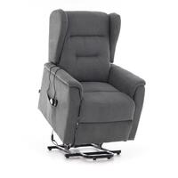 Masážní polohovací křeslo s vyklápěním COMFORT+, antracitová látka