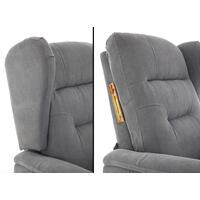 Masážní polohovací křeslo s vyklápěním COMFORT+, antracitová látka