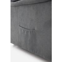 Masážní polohovací křeslo s vyklápěním COMFORT+, antracitová látka