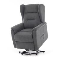 Masážní polohovací křeslo s vyklápěním COMFORT+, antracitová látka