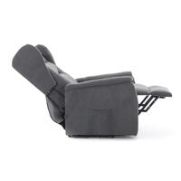 Masážní polohovací křeslo s vyklápěním COMFORT+, antracitová látka