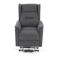 Masážní polohovací křeslo s vyklápěním COMFORT+, antracitová látka