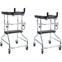 Pojízdné chodítko s opěrnou plochou a sedadlem UNIZDRAV