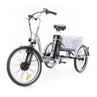 Tříkolové elektrické kolo Tornádo ZTECH, stříbrné