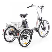 Tříkolové elektrické kolo Tornádo ZTECH, stříbrné