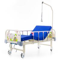 Dětská mechanická polohovací postel s matrací UNIZDRAV