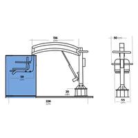 Fixní bazénový zvedák s horním zdvihem Nart 300