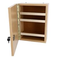 Nástěnná hnědá dřevěná lékárnička – BEZ NÁPLNĚ