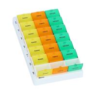 Barevný dávkovač léků - týdenní, T03