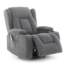 Relaxační polohovací křeslo, antracitová látka