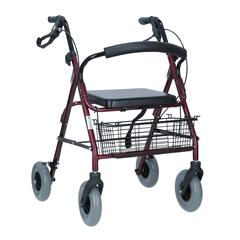 Odlehčené pojízdné chodítko UNIZDRAV, bordó