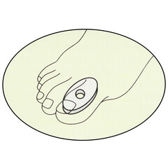 Chránič na otlaky samolepící –  malý gelový, 6 ks