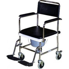 Toaletní křeslo pojízdné modré W1960