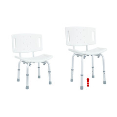 Sprchovací židle výškově nastavitelná