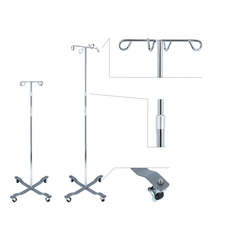 Infuzní stojan na kolečkách - výškově nastavitelný