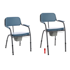 Toaletní židle s širším sedem