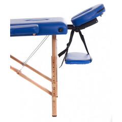 Dřevěné masážní lehátko, modré