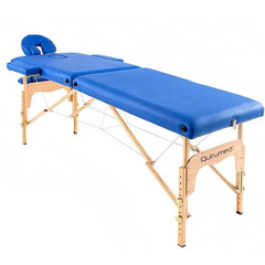 Dřevěné masážní lehátko, modré