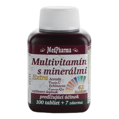 MedPharma Multivitamin s minerály – 42 složek, 107 tablet
