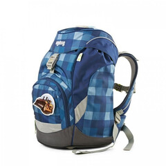 Školská taška Prime - modrá károvaná 2016